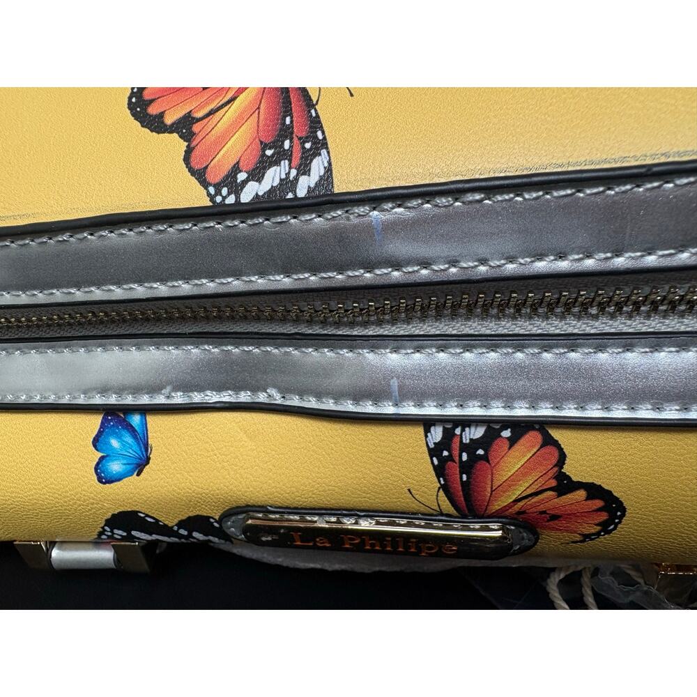 NWT - La Philipe 'Butterfly Fly' Handbag w/ Crossbody Strap - Picture 7 of 11